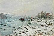 Effect of Snow at Saint Cloud Alfred Sisley